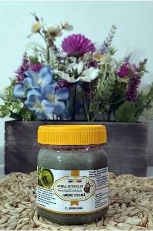 Miere crema cu spirulina, miere spirulina, spirulina in miere crema.