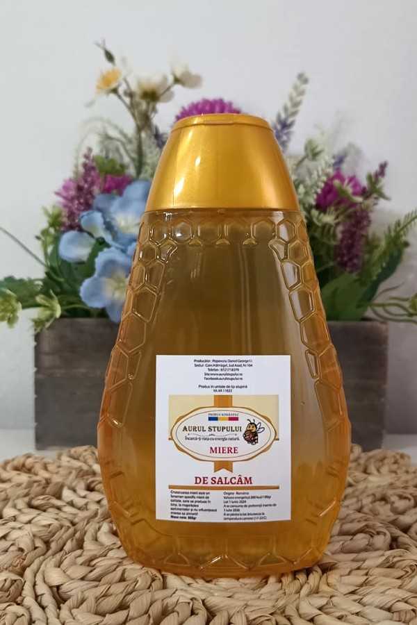 Miere salcam flacon 500gr, miere naturala salcam , miere de salcam