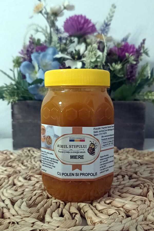 Miere cu polen si propolis 500 gr