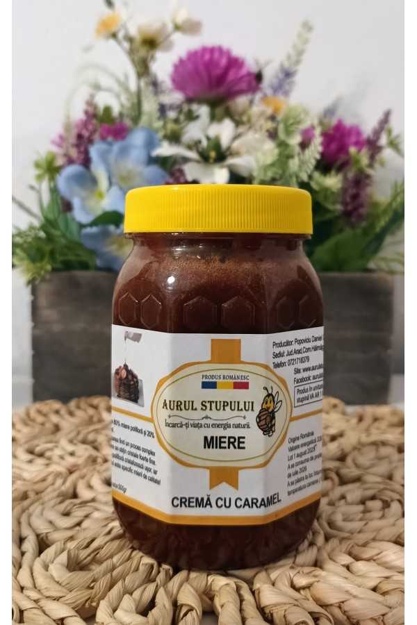Miere cremă cu caramel si cacao 500 gr