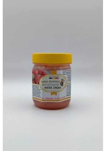 Miere crema cu capsuni liofilizate