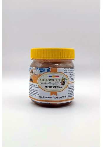 Miere cremă cu ghimbir și scorțișoară 250 gr
